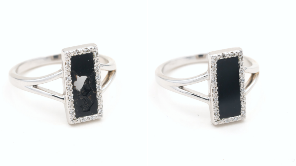 enamel-repair-on-two-black-enamel-rings